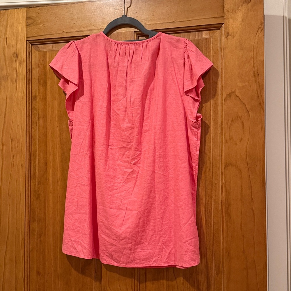 Pink Ruffled Sleeve Blouse - Picture 4 of 4